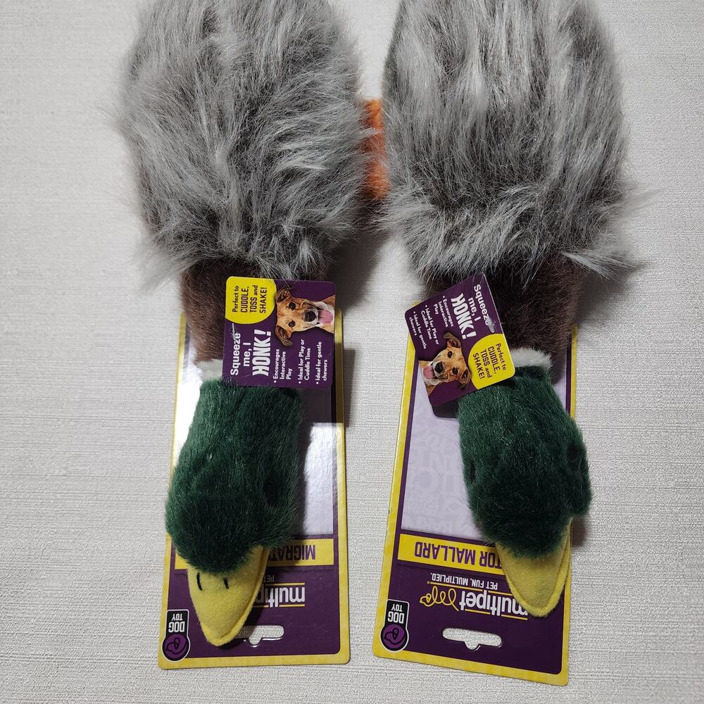 migrator mallard multipet dog toy lot of two